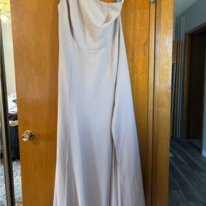 David's Bridal Strapless Ivory Dress
